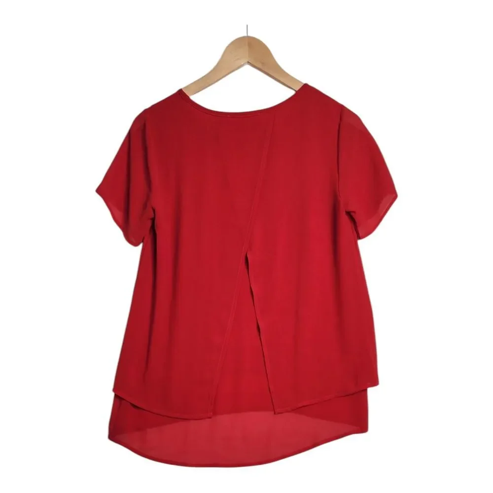 Michael Michael Kors Short Sleeve Blouse size‎ XS Red